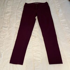 American Eagle Outfitters Maroon Skinny Pants